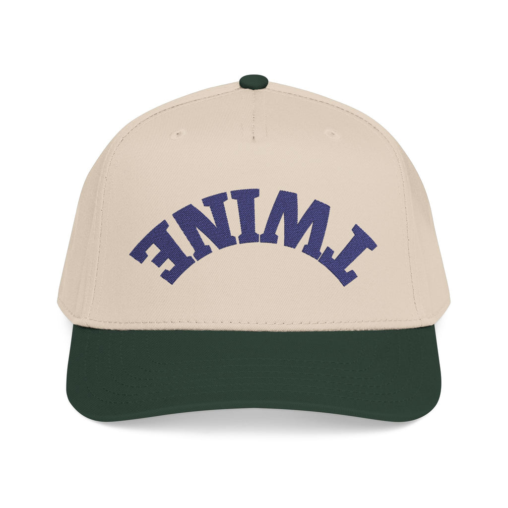 Upside down Twine Hat, Forest Green/Navy