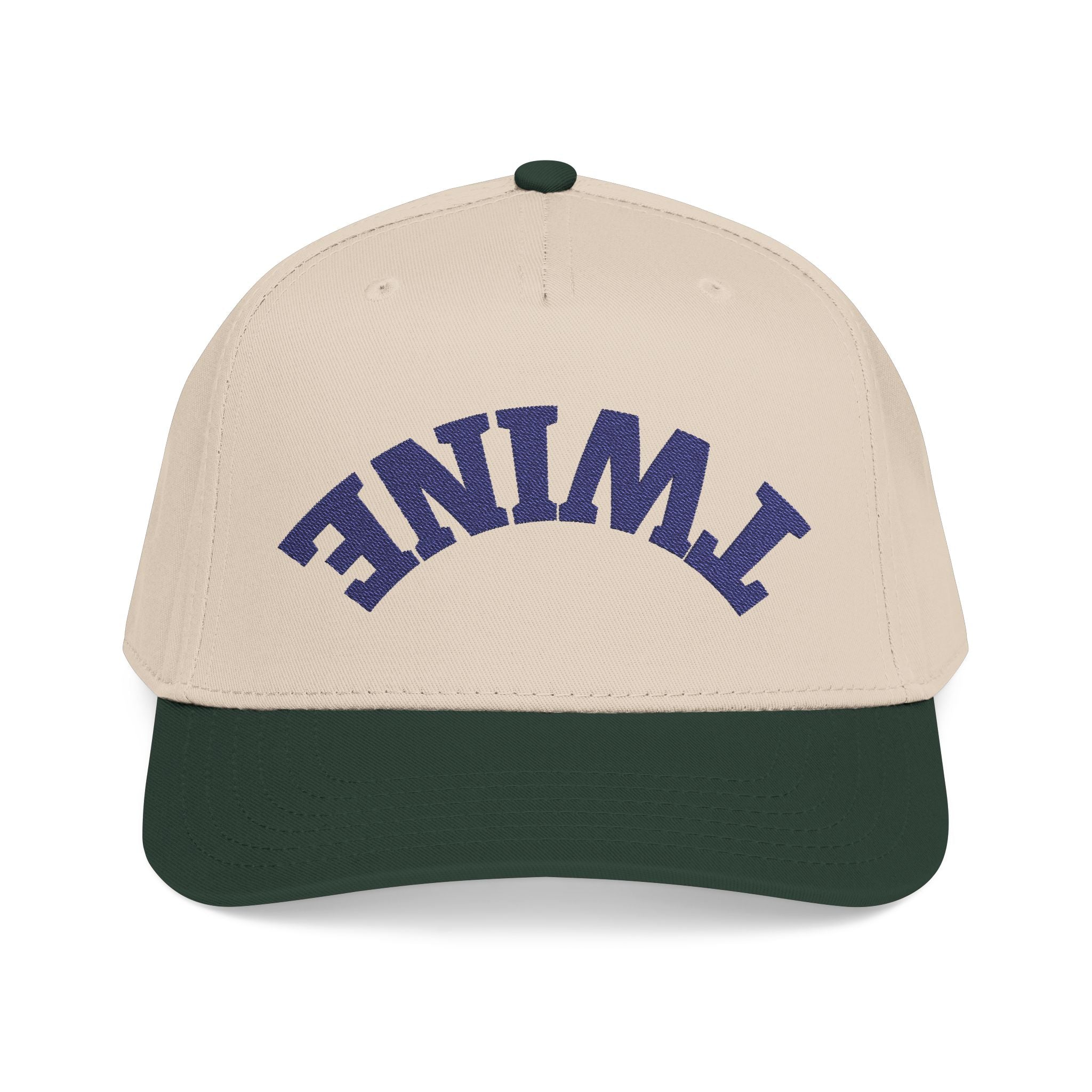 Upside down Twine Hat, Forest Green/Navy