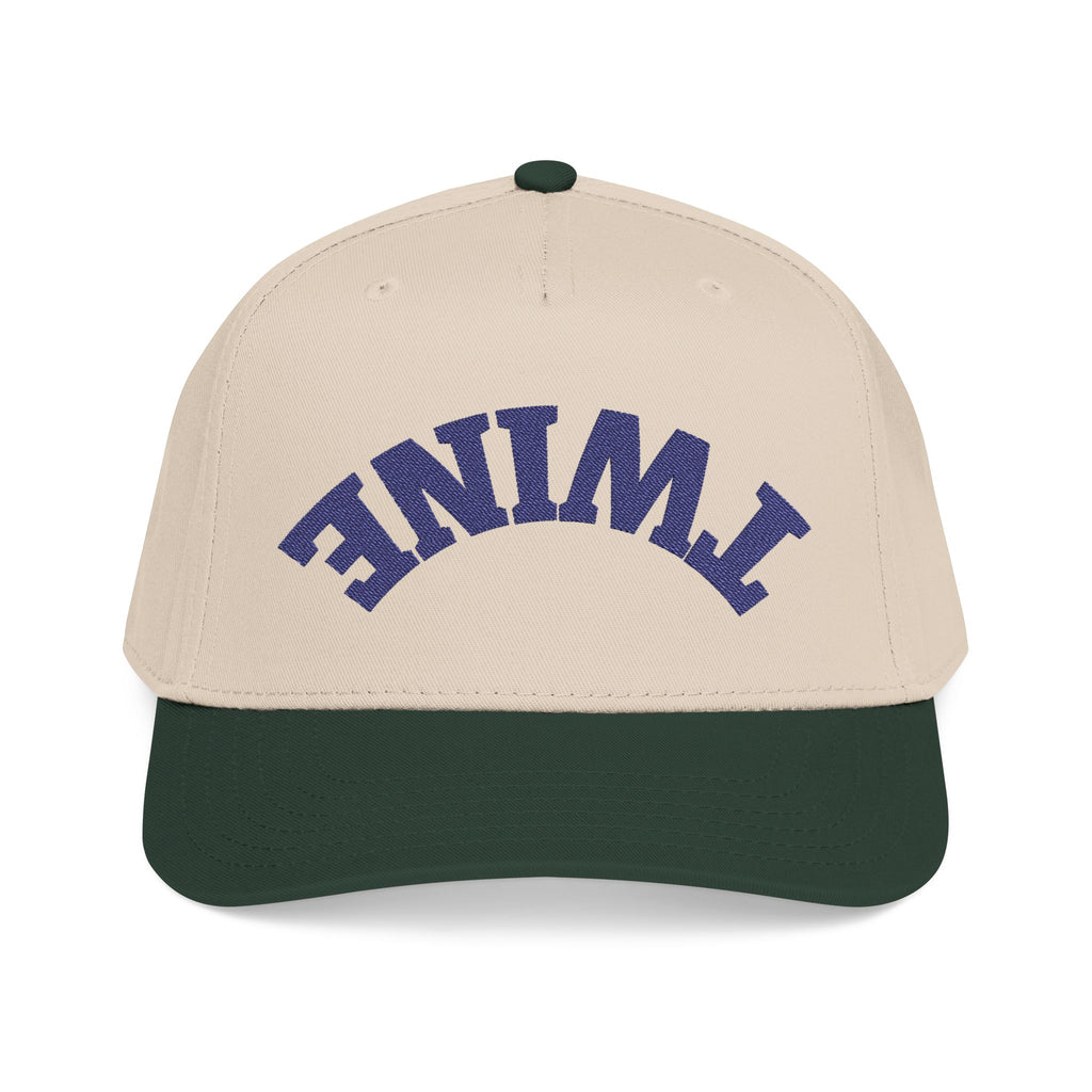 Upside down Twine Hat, Forest Green/Navy
