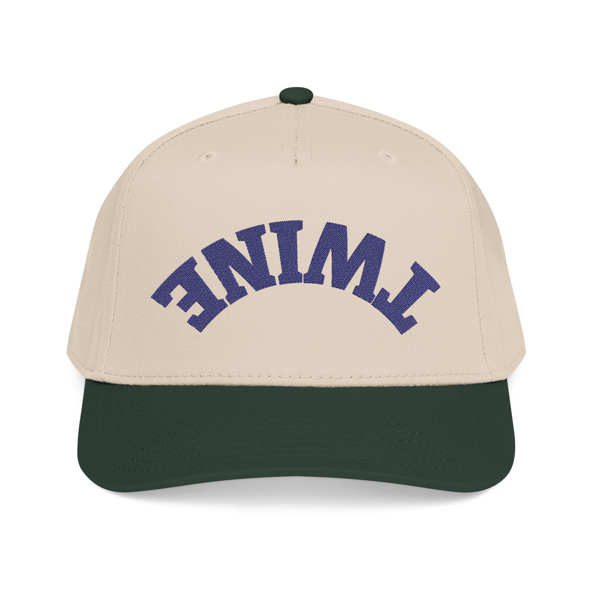 Upside down Twine Hat, Forest Green/Navy